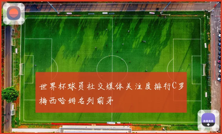 世界杯球员社交媒体关注度排行C罗梅西哈姆名列前茅